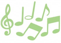 GLOW IN THE DARK MUSIC NOTES PKG/12