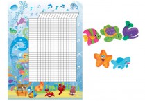 MUSIC TREASURE CHEST Incentive Chart & SEA LIFE Mini Stickers