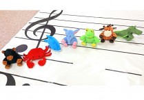 MUSICAL ALPHABET CRITTERS Set of 7:  A-G