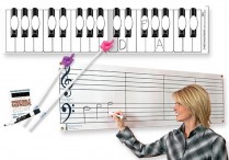 GIANT ERASABLE KEYBOARD & STAFF Charts, POINTERS & MARKERS