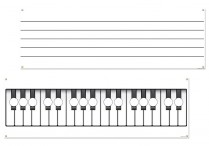 GIANT WALL CHARTS Keyboard & Single Staff Set