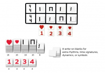 MAGNETIC FRAMES & Music-Go-Rounds MINI STICK RHYTHMS/HEARTS