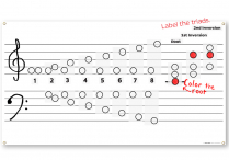 Music-Go-Rounds MINI INTERVALS/CHORDS & DOUBLE STAFF WALL CHART