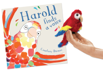 HAROLD FINDS A VOICE Book & PARROT Finger Puppet