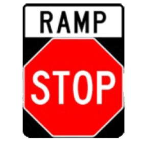 Sign,Roll-Up,36x48, R1-1-3, Ramp Stop Sign