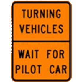 Sign,Roll-Up,36x48, G20-4-1, TurningVehicle:WaitforPilotCar