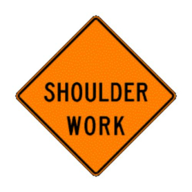 Sign,Roll-Up,36x36, W21-5, Shoulder Work