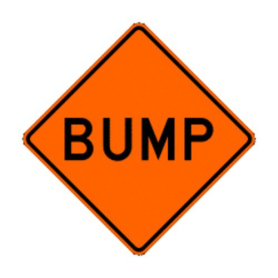 Sign,Roll-Up,36x36, W8-1, Bump