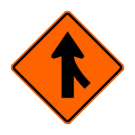 Sign,Roll-Up,36x36, W4-1R, Merge Right (Symbol)