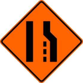 Sign,Roll-Up,36x36, W4-2R, Right LaneTransition (Symbol)