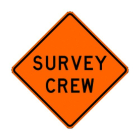 Sign,Roll-Up,36x36, W21-6, Survey Crew