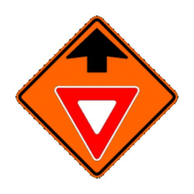 Sign,Roll-Up,48x48, W3-2, Yield Ahead(Symbol)