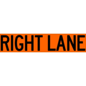 Overlay Patch with Velcro, 33"x7", "Right Lane"