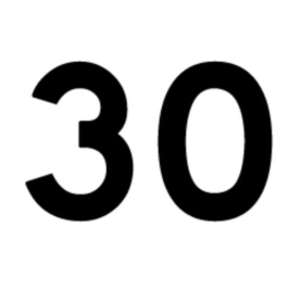 Overlay Patch W/Velcro, 16"x32" Speed Limit "30"