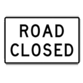 Sign,Roll-Up,48x30, R11-2, Road Closed