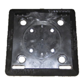 Rubber Base, Black, Vertical Panel, 8" x 8"