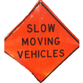 Sign,Roll-Up,48x48, W14-12, Slow Moving Vehicles