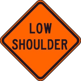 Sign,Roll-Up,36x36, W8-9, Low Shoulder