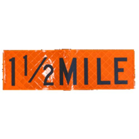 Overlay Patch W/Velcro, 30"x9", W-20 Series, "1 1/2 Mile"