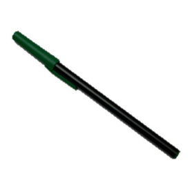 Ballpoint Stick Pen with Cap, Med Point, Green