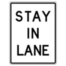 Sign,Roll-Up,48x60, R4-9, Stay in Lane