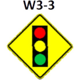 Sign,Roll-Up, 36x36, W3-3, Signal Ahead