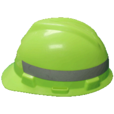 A yellow hard hat placed on a white background, providing safety and protection at construction sites. 