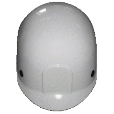 A white helmet on a white background, providing protection and safety.