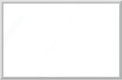 A white board with a gray frame and a white surface, ready for brainstorming or presentations.