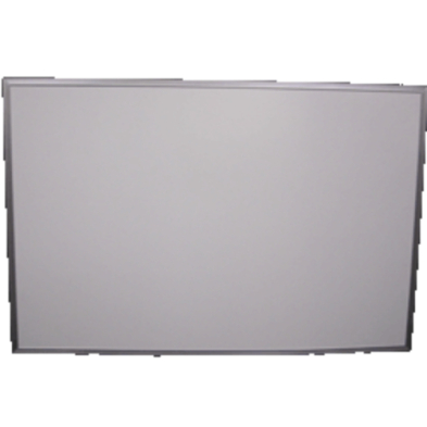 A white board with a gray frame and a white surface, ready for brainstorming or presentations.