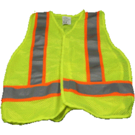 Safety Vest - Soft Mesh - Tear-Away - Silver Trim - ANSI/ISEA 107-2015 Type R, Class 2