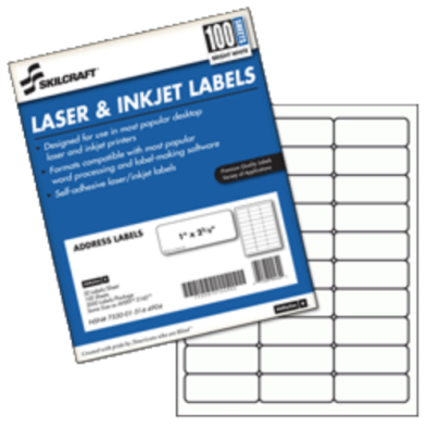 A package of laser and ink labels, perfect for organizing and labeling your items.