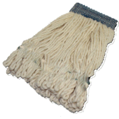 A white mop head with looped ends, no handle