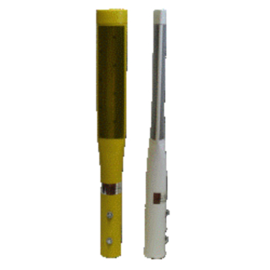 Two piece guide rail marker, yellow reflective