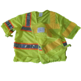 Safety Vest Class 3 - Soft Mesh, Fluorescent Yellow-Green, Tear Away, 2 Reflexite Silver Contrast Trim - ANSI/ISEA 107-2015 Type P or R, Class 3