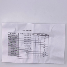 400/402 LANDING GEAR BOLT KIT