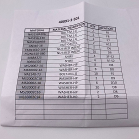 802 MAIN GEAR BOLT KIT