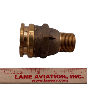 1" Male Dry-Break Adapter Brass  J1301-001