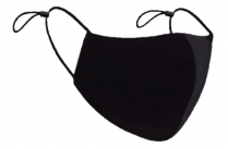 Premium Reusable Face Mask w/Antimicrobial 3 Layer Black 4/50 (200cs)