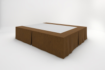 Stucco Bedskirts - Coffee Brown