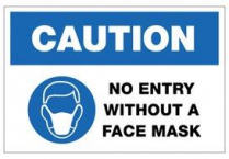 DISGEN6117-COVFM 11.875"W X 7.875"H SIGN (4/PK)