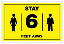 DISGEN6117-COVSFA 11.875"W X 7.875"H STYRENE SIGN (4/PK)