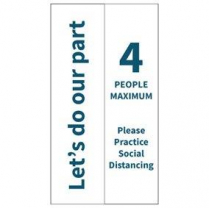 DISGEN63684-SDEL-WH 36"W X 84"H Elevator Door Decal White