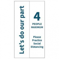 DISGEN63690-SDEL-WH 36"W X 90"H Elevator Door Decal White