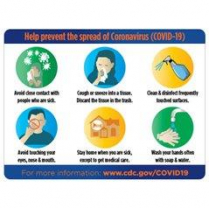 DISGEN664-COVVN 6"W X 4"H VINYL SELF-ADHESIVE DECAL(100/PK)