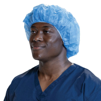 PRIMED® Bouffant Caps, SMS, Small, Blue - Vacuum Packed