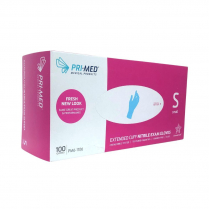 PRIMED® Extended Cuff Nitrile Gloves (100 per box), Small