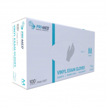 PRIMED® Comfort™ Vinyl Exam Gloves (100 per box), Medium