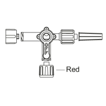 ICU Medical® Small Bore Stopcock, 4-Way, Swivel Male Luer Lock