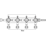 ICU Medical® Large Bore HI-FLO™ Stopcocks, 4-Gang, 4-Way, Swivel Male Luer Lock